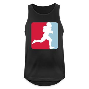 Football Logo - Männer Tank Top atmungsaktiv - Schwarz - Vorne - Nick (188cm)