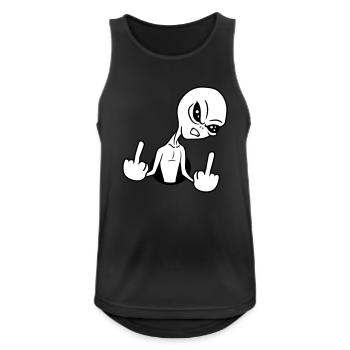 loch beleidigen wichser mittelfinger fuck you off - Männer Tank Top atmungsaktiv - Schwarz - Vorne - Nick (188cm)