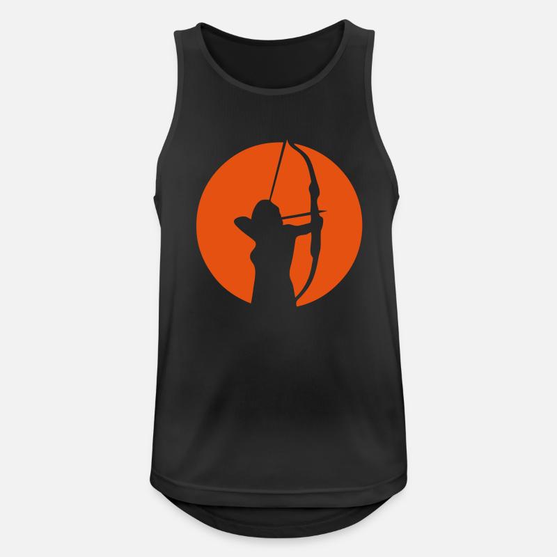 Bogenschießen Bogenschießen Logo bogenschieben3 - Männer Tank Top atmungsaktiv - Schwarz