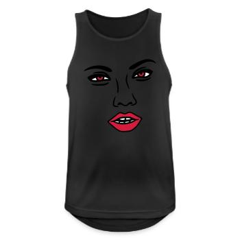 frau sexy nase gesicht kopf weiblich maedchen girl - Männer Tank Top atmungsaktiv - Schwarz - Vorne - Nick (188cm)