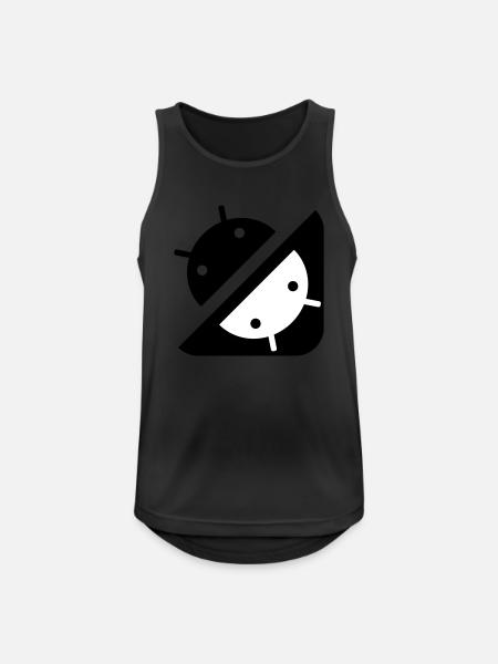 Ying Yang - Droid - Männer Tank Top atmungsaktiv - Schwarz