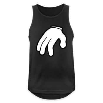 handschuh cartoon hand arme clipart ohne koerper c - Männer Tank Top atmungsaktiv - Schwarz - Vorne - Nick (188cm)
