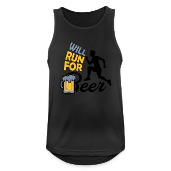 Run for Beer - Men's Breathable Tank Top - black - Front - Nick (188cm)