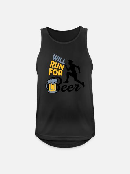 Run for Beer - Men's Breathable Tank Top - black
