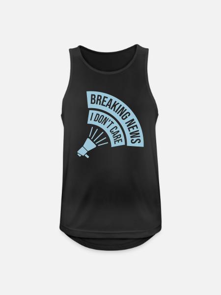 Breaking news don't care - Men's Breathable Tank Top - black