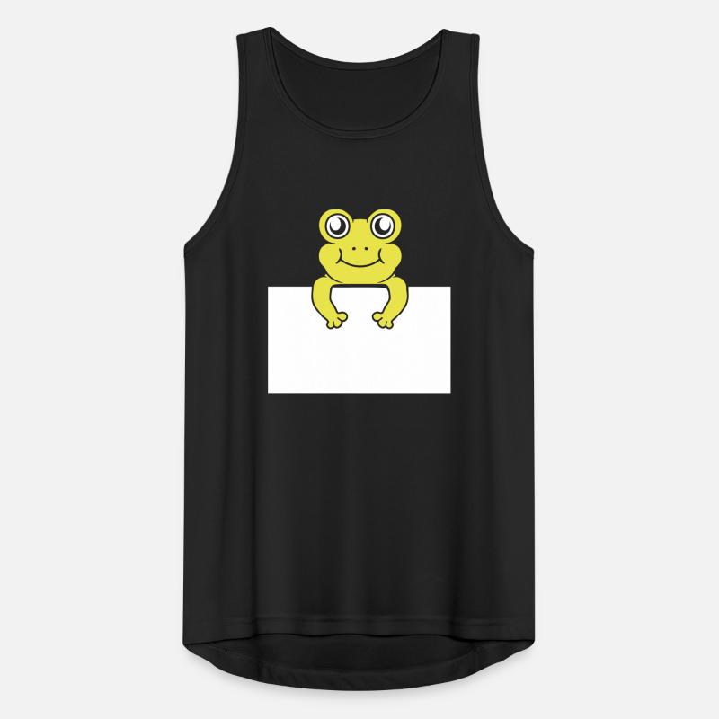 Present text Comic Frog Men's Breathable Tank Top