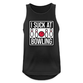 Je suis nul au bowling - Débardeur respirant Homme - noir - Devant - Nick (188cm)