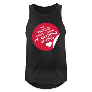 you can be kind - Männer Tank Top atmungsaktiv - Schwarz - Vorne - Nick (188cm)