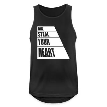 Mr steal your heart - Men's Breathable Tank Top - black - Front - Nick (188cm)