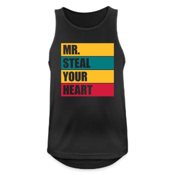 Mr steal your heart - Men's Breathable Tank Top - black - Front - Nick (188cm)