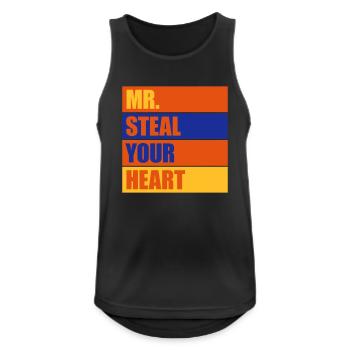Mr steal your heart - Men's Breathable Tank Top - black - Front - Nick (188cm)