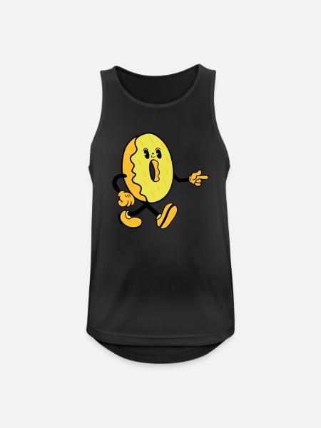 Donut Comic Funny - Men's Breathable Tank Top - black
