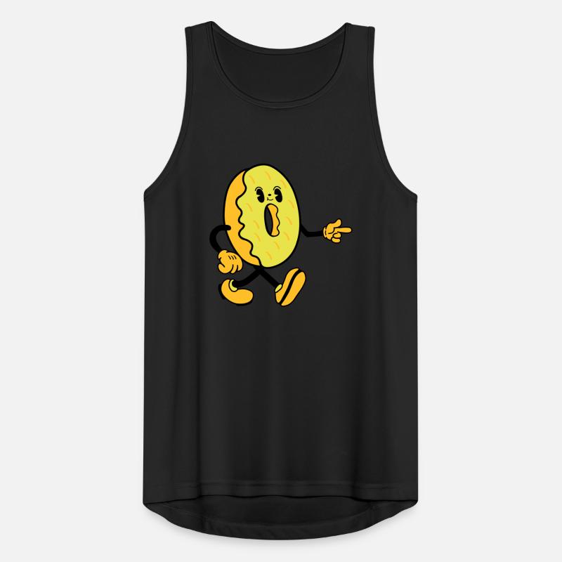 donut comic funny Männer Tank Top atmungsaktiv