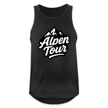 Alps Tour Mountains - Men's Breathable Tank Top - black - Front - Nick (188cm)