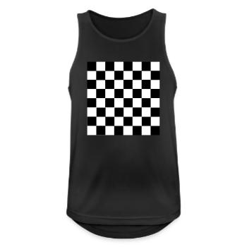 Schach - Männer Tank Top atmungsaktiv - Schwarz - Vorne - Nick (188cm)