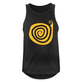 spiral_2 - Männer Tank Top atmungsaktiv - Schwarz - Vorne - Nick (188cm)