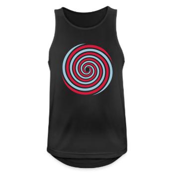 spirale2farben2 - Débardeur respirant Homme - noir - Devant - Nick (188cm)