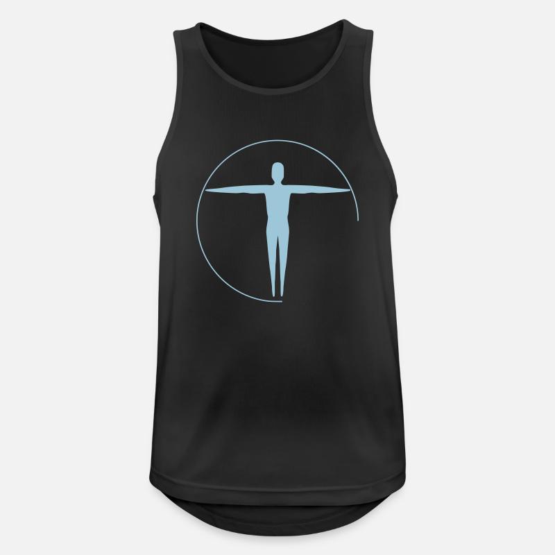 Gesundheit / Mann - Männer Tank Top atmungsaktiv - Schwarz