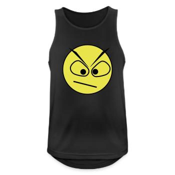 angry view - Männer Tank Top atmungsaktiv - Schwarz - Vorne - Nick (188cm)