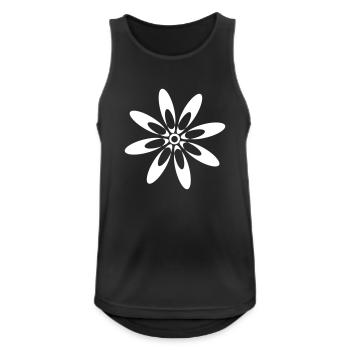 Fleur, Printemps, Été, papillon, Ranke - Débardeur respirant Homme - noir - Devant - Nick (188cm)