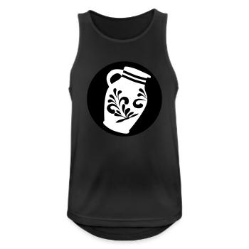 Bembel - United Colors - Männer Tank Top atmungsaktiv - Schwarz - Vorne - Nick (188cm)