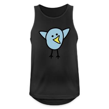 Vogel - Männer Tank Top atmungsaktiv - Schwarz - Vorne - Nick (188cm)