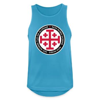 Jerusalem Crusader Cross - Men's Breathable Tank Top - sapphire blue - Front - Nick (188cm)