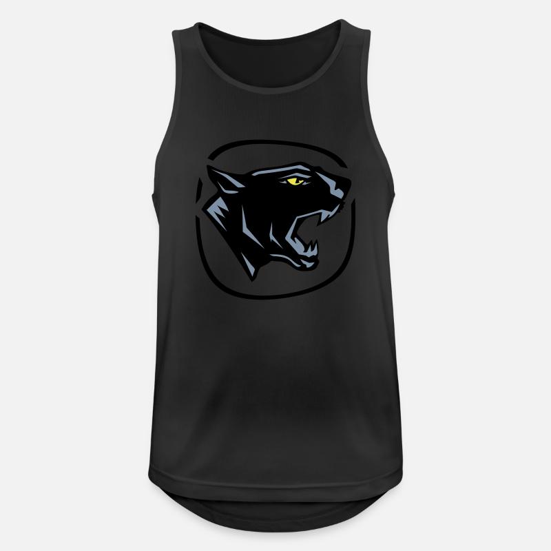panthère_3 - Männer Tank Top atmungsaktiv - Schwarz