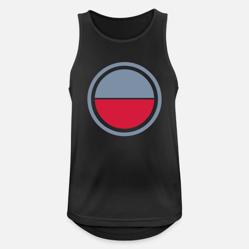 Polen Emblem - Männer Tank Top atmungsaktiv - Schwarz