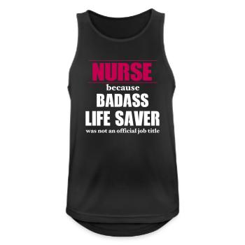 Nurse Badass LifeSaver - Débardeur respirant Homme - noir - Devant - Nick (188cm)