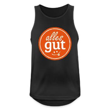 alles gut - Männer Tank Top atmungsaktiv - Schwarz - Vorne - Nick (188cm)