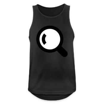 Lupe Symbol - Männer Tank Top atmungsaktiv - Schwarz - Vorne - Nick (188cm)