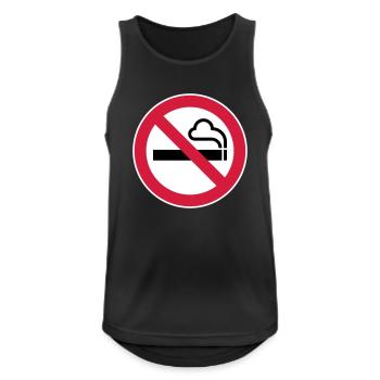 No smoking sign - Männer Tank Top atmungsaktiv - Schwarz - Vorne - Nick (188cm)
