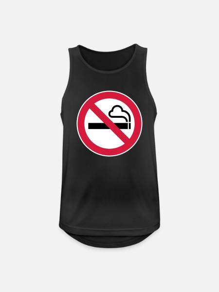 No smoking sign - Männer Tank Top atmungsaktiv - Schwarz
