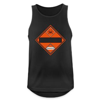 danger skull free_vec_3 de - Männer Tank Top atmungsaktiv - Schwarz - Vorne - Nick (188cm)