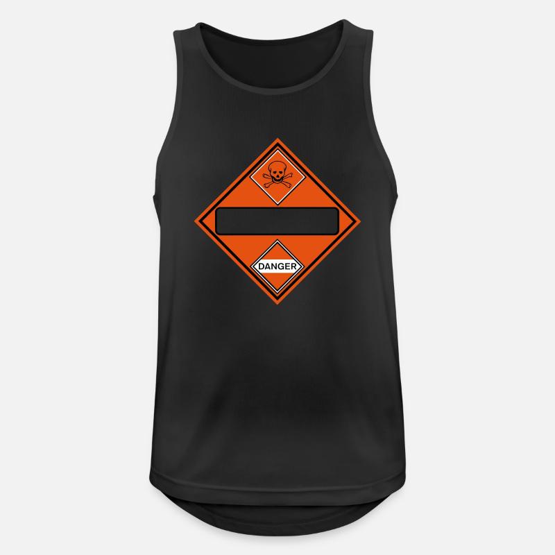 danger skull free_vec_3 de - Männer Tank Top atmungsaktiv - Schwarz