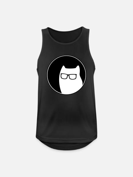 Smart Kitty - Männer Tank Top atmungsaktiv - Schwarz