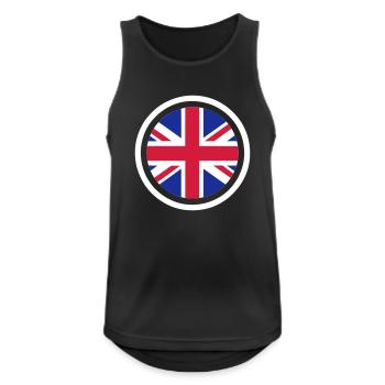 Emblème de la Grande-Bretagne (Union Jack) - Débardeur respirant Homme - noir - Devant - Nick (188cm)