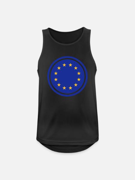 europeanflag_2c - Men's Breathable Tank Top - black