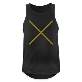 crossed - Men's Breathable Tank Top - black - Front - Nick (188cm)