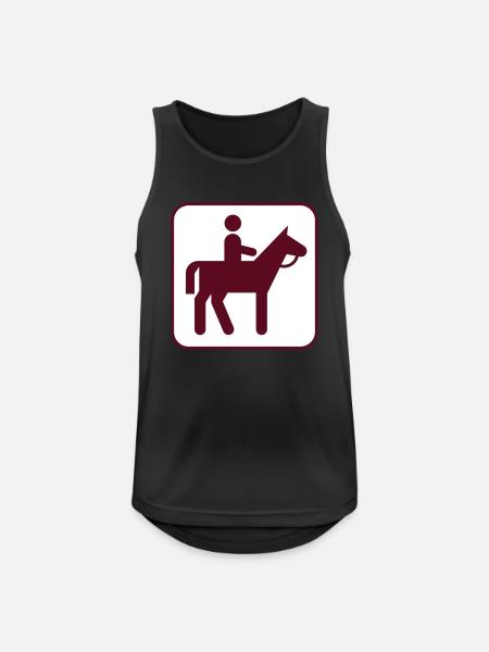 Pferd - Männer Tank Top atmungsaktiv - Schwarz