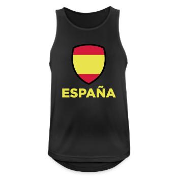 Drapeau national d'Espagne - Débardeur respirant Homme - noir - Devant - Nick (188cm)