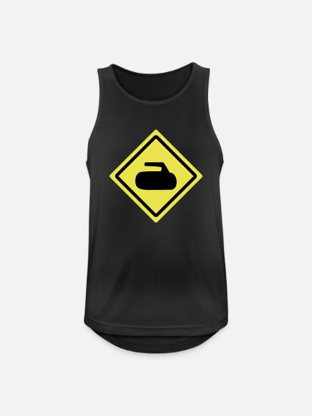 curling roadsign - Men's Breathable Tank Top - black