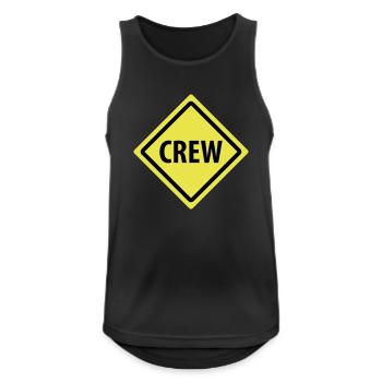 crew roadsign - Débardeur respirant Homme - noir - Devant - Nick (188cm)