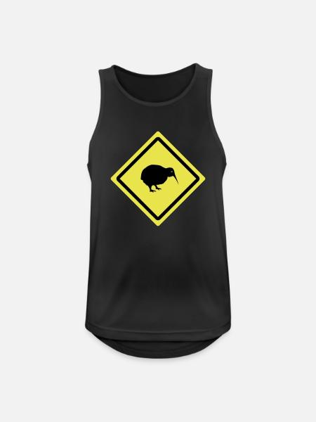 kiwi roadsign - Men's Breathable Tank Top - black