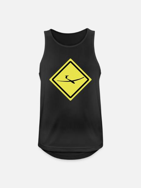 glider roadsign - Männer Tank Top atmungsaktiv - Schwarz