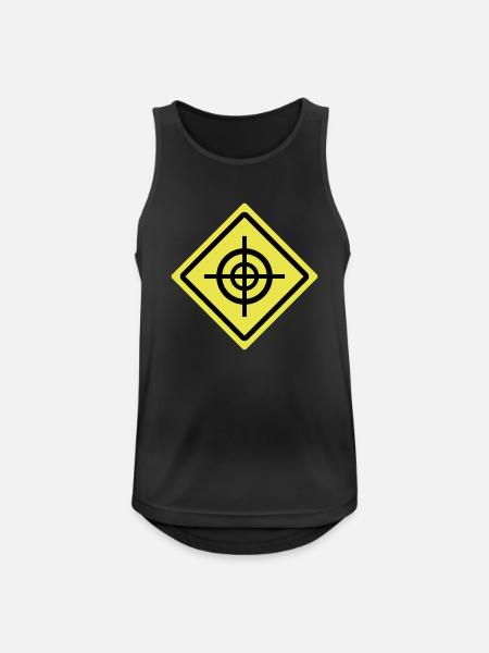 fadenkreuz roadsign - Männer Tank Top atmungsaktiv - Schwarz