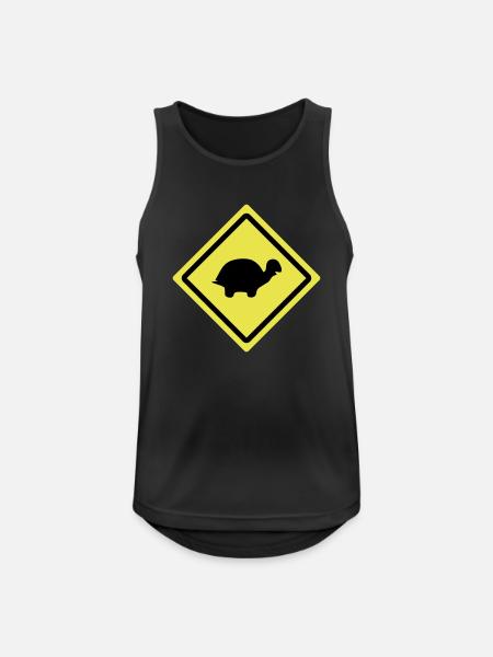 turtle roadsign - Männer Tank Top atmungsaktiv - Schwarz