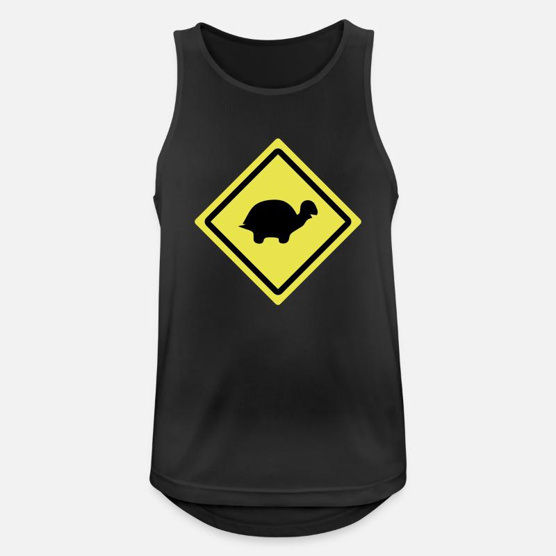 turtle roadsign - Männer Tank Top atmungsaktiv - Schwarz