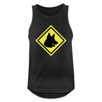 german shepherd roadsign - Débardeur respirant Homme - noir - Devant - Nick (188cm)